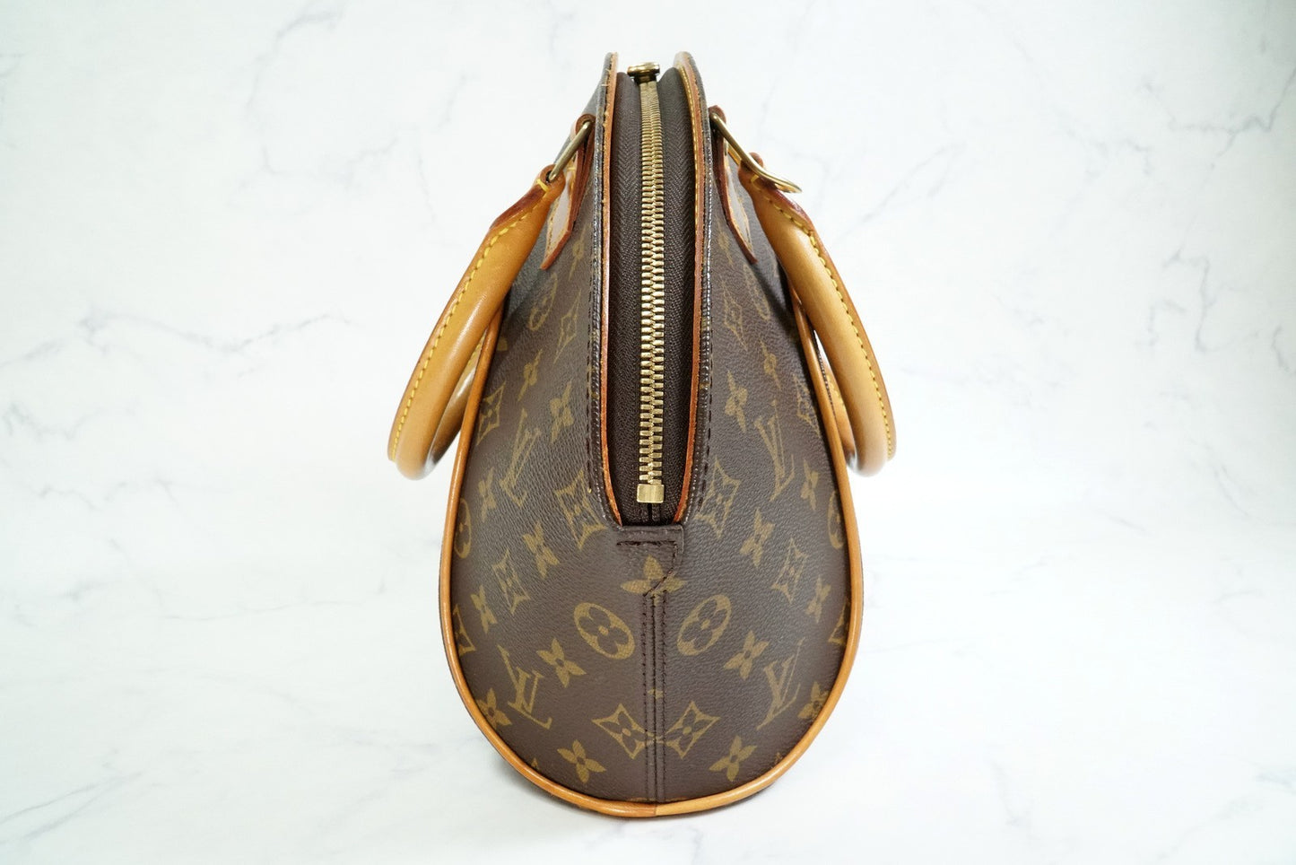[Very Good] Louis Vuitton Monogram Ellipse PM Handbag Brown Canvas M51127 Auth
