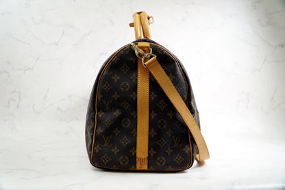 [Good] Louis Vuitton Monogram Keepall Bandouliere 50 M41416 Vintage Authentic
