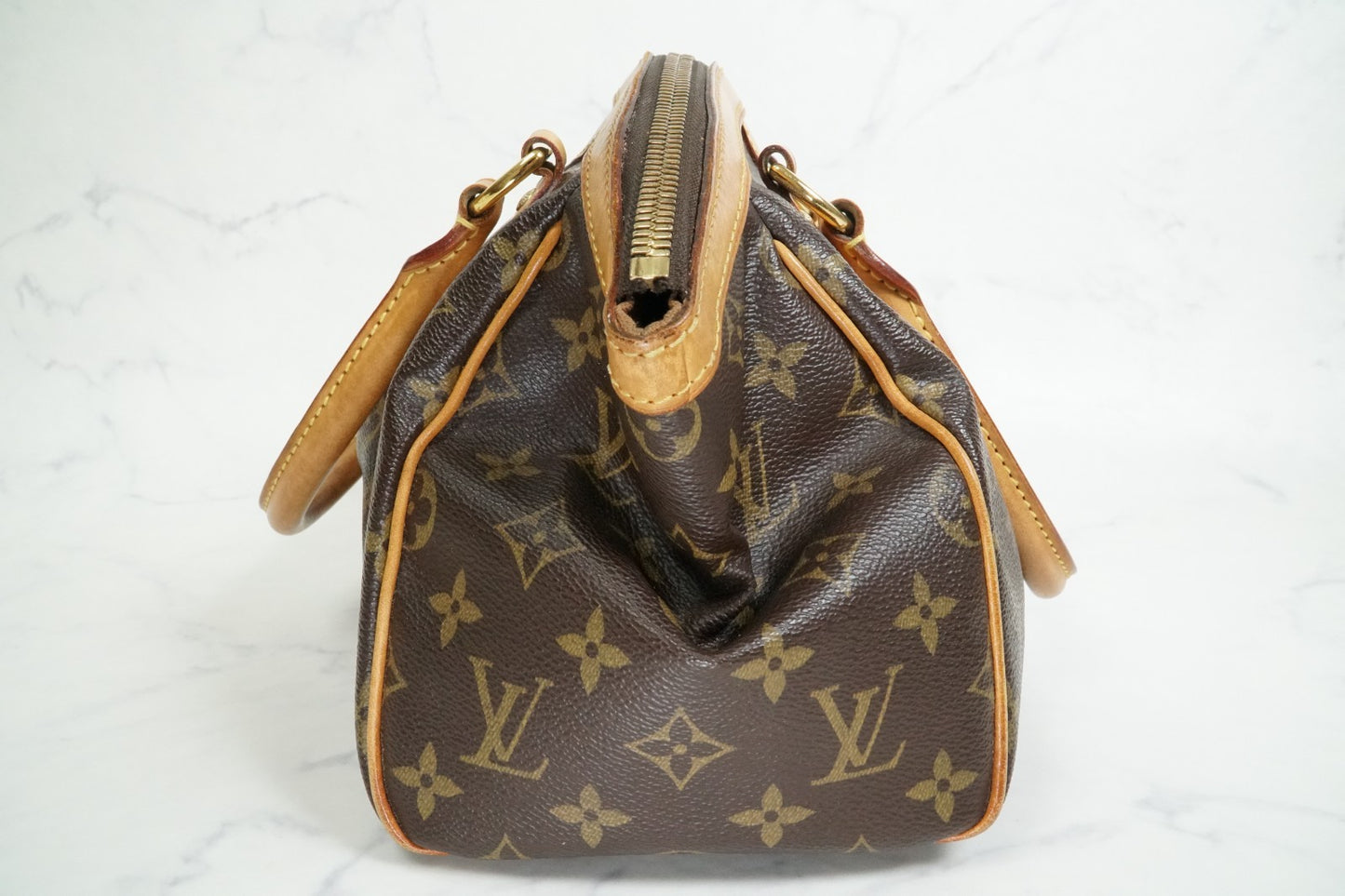 [AB Good] Louis Vuitton Monogram Tivoli PM Handbag M40143 Brown Vintage Canvas