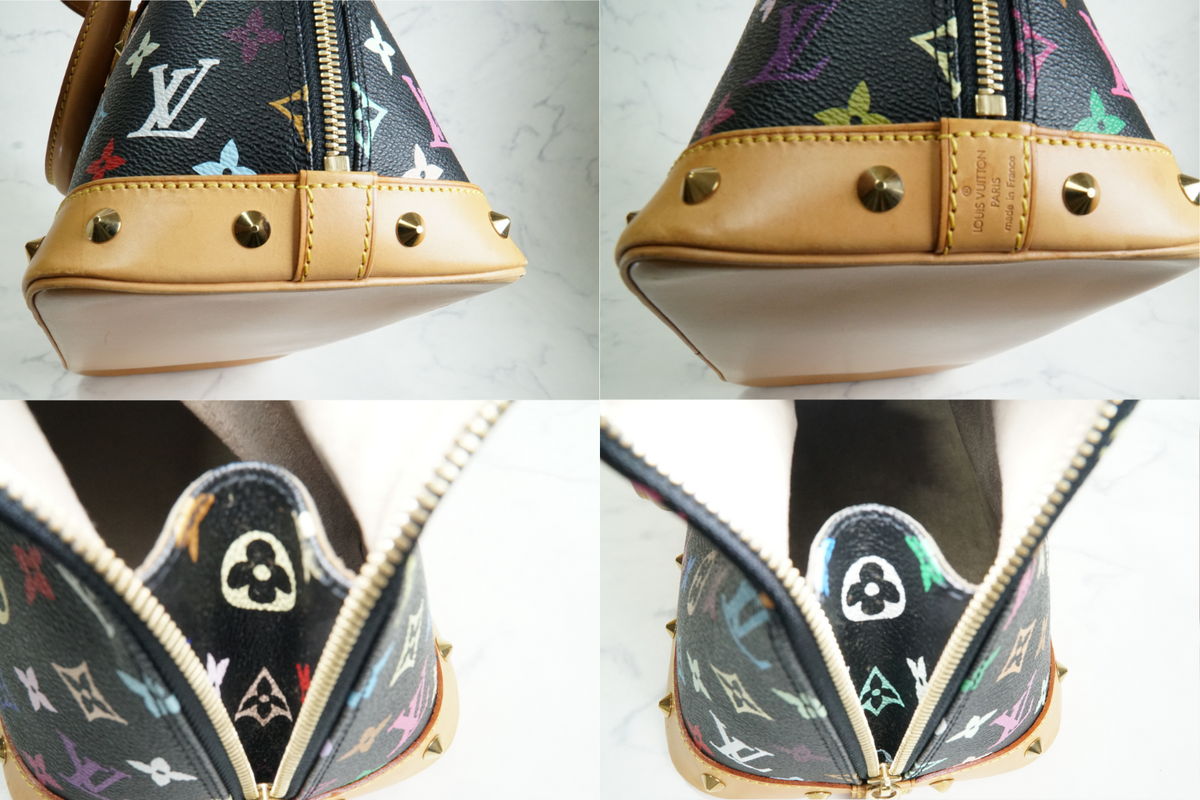 [AB] Louis Vuitton Monogram Multicolore Alma PM Black Handbag M92646 Authentic