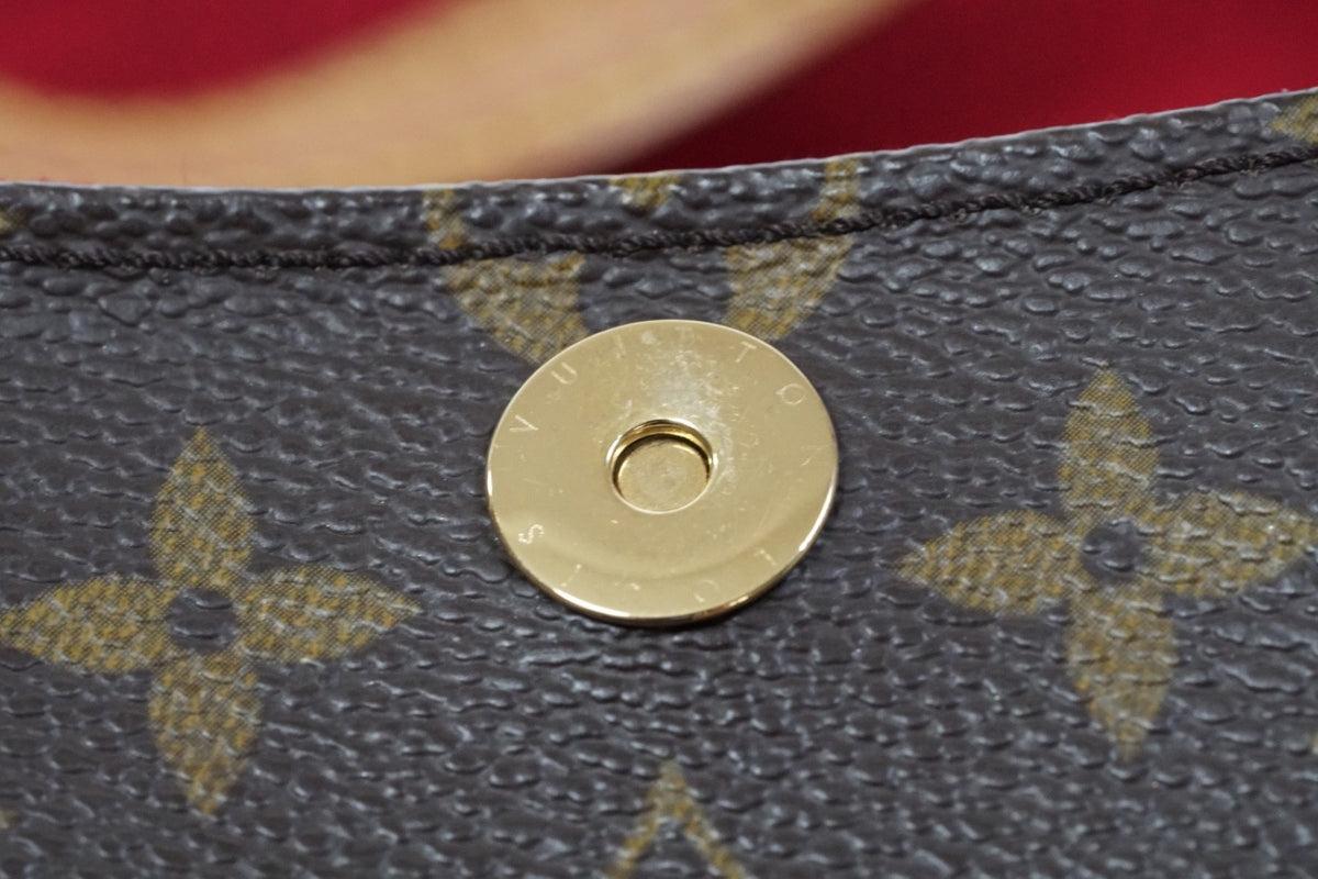 [AB Good] Louis Vuitton Monogram Sonatine Handbag M51902 Brown Canvas Authentic