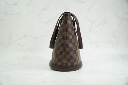 [Rank AB] Louis Vuitton Damier Ebene Marais PM N42240 Bucket Tote Bag Vintage