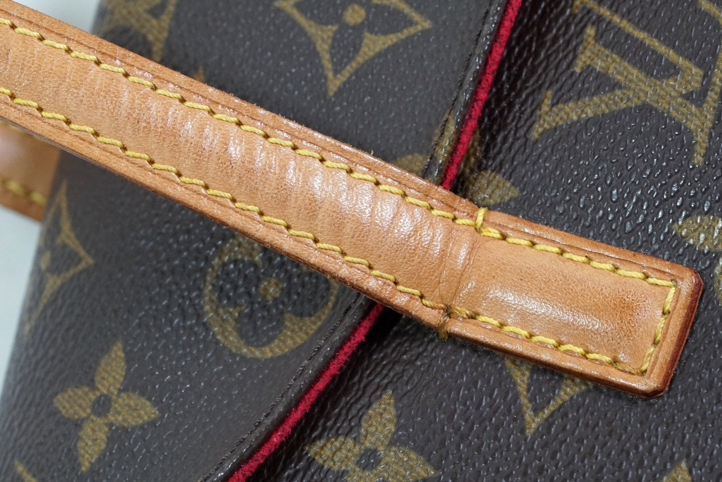 [Rank AB] Louis Vuitton Monogram Sonatine Handbag Canvas Leather Brown M51902