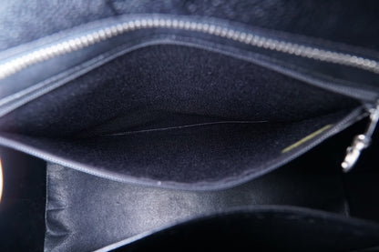 [Rank AB] CHANEL Medallion Tote Caviar Leather Black Silver HW w/ Box Dust Bag