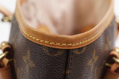 [Good] LOUIS VUITTON Monogram Bucket PM M42238 Shoulder Tote Bag Brown FL0052