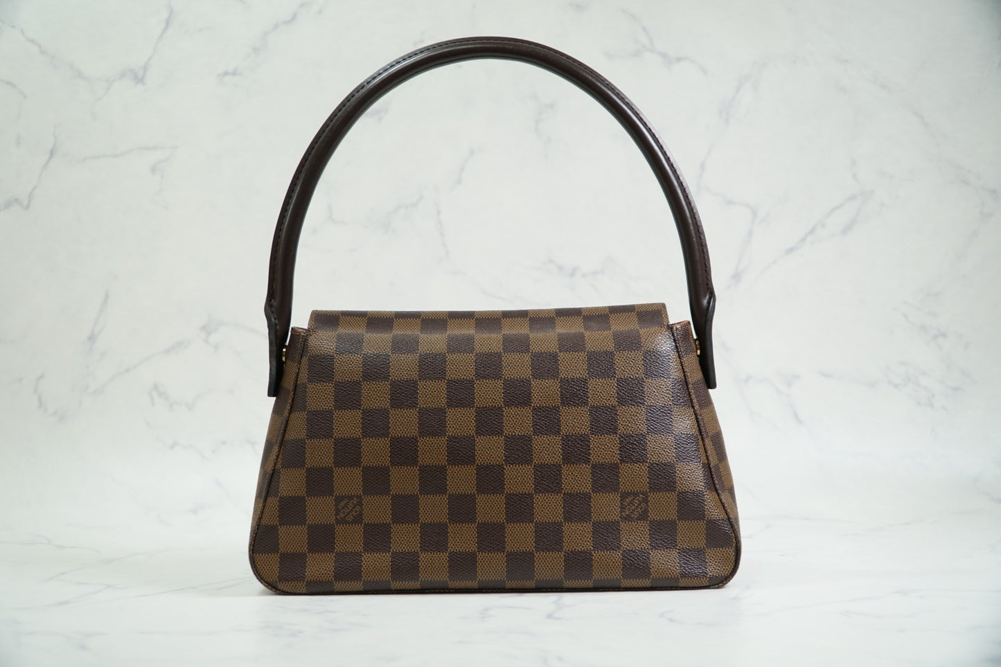 [Very Good] Louis Vuitton Damier Ebene Mini Looping Special Order N51158 Bag