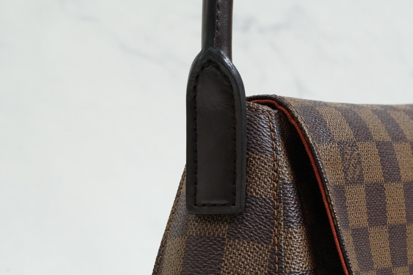 [Very Good] Louis Vuitton Damier Ebene Mini Looping Special Order N51158 Bag