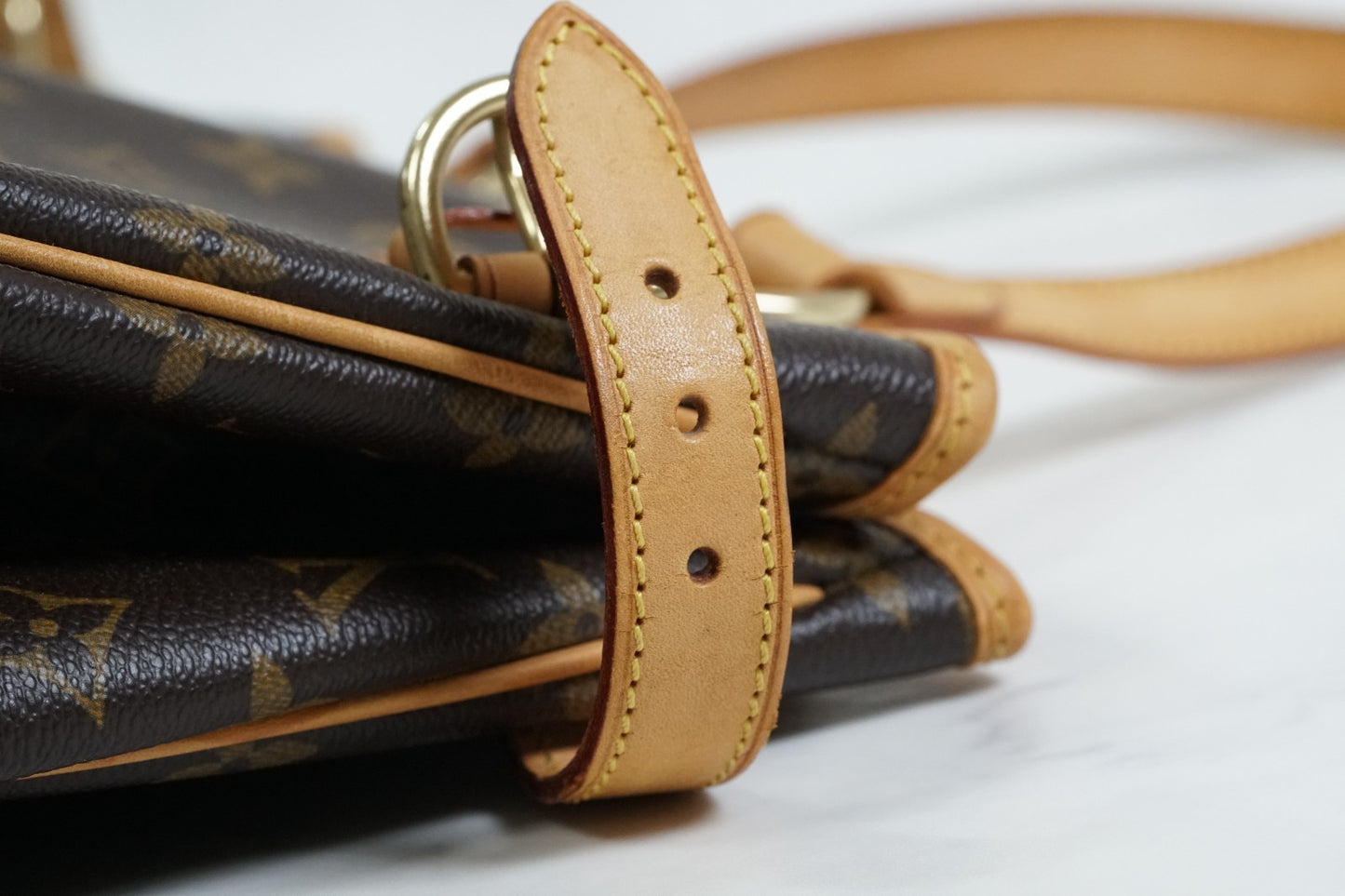 [Rank AB] Louis Vuitton Monogram Batignolles Horizontal M51154 Tote Bag Auth