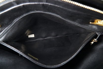 Chanel Matelasse Chain Shoulder Bag Fan Shape Black Leather GHW Vintage 1-Series