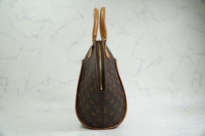 [Rank AB] Louis Vuitton Monogram Ellipse MM Handbag M51126 Brown Canvas w/ Box