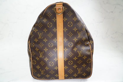 [AB] Louis Vuitton Keepall Bandouliere 60 M41412 Monogram Travel Bag Vintage