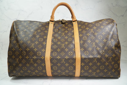 [AB] Louis Vuitton Keepall Bandouliere 60 M41412 Monogram Travel Bag Vintage