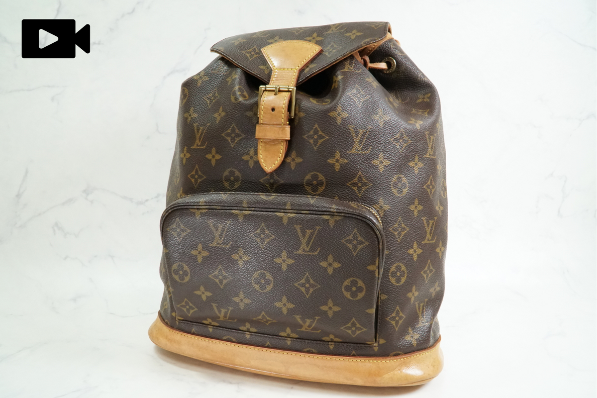 [Good] Louis Vuitton Monogram Montsouris GM Backpack Rucksack M51135 Vintage
