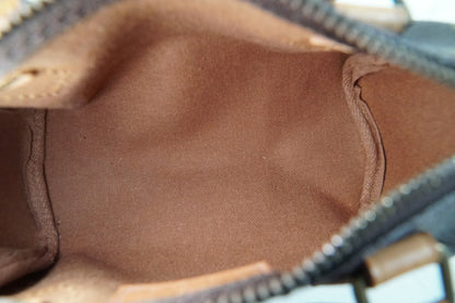 [AB] LOUIS VUITTON Monogram Mini Speedy Handbag M41534 Canvas Brown Vintage Auth