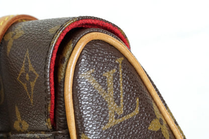 [Rank AB] Louis Vuitton Monogram Sonatine Handbag Canvas Leather Brown M51902