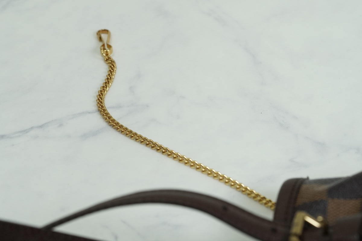 [Rank AB] Louis Vuitton Damier Ebene Marais PM N42240 Bucket Tote Bag Vintage