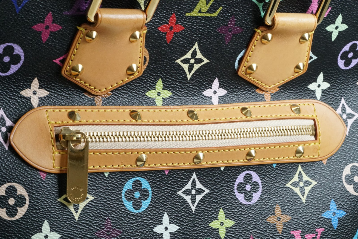 [AB] Louis Vuitton Monogram Multicolore Alma PM Black Handbag M92646 Authentic