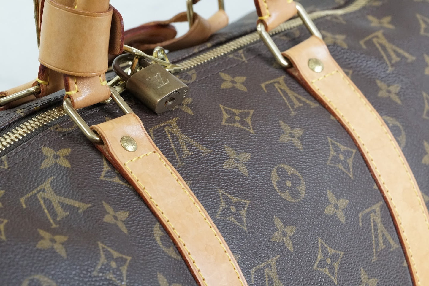 [Rank AB] Louis Vuitton Monogram Keepall 50 M41426 Boston Bag Travel Luggage