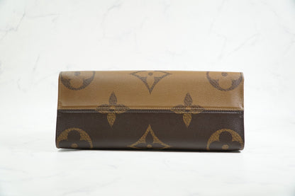 [Good] Louis Vuitton OnTheGo MM Monogram Giant Reverse Tote Bag M45321 Brown GLD
