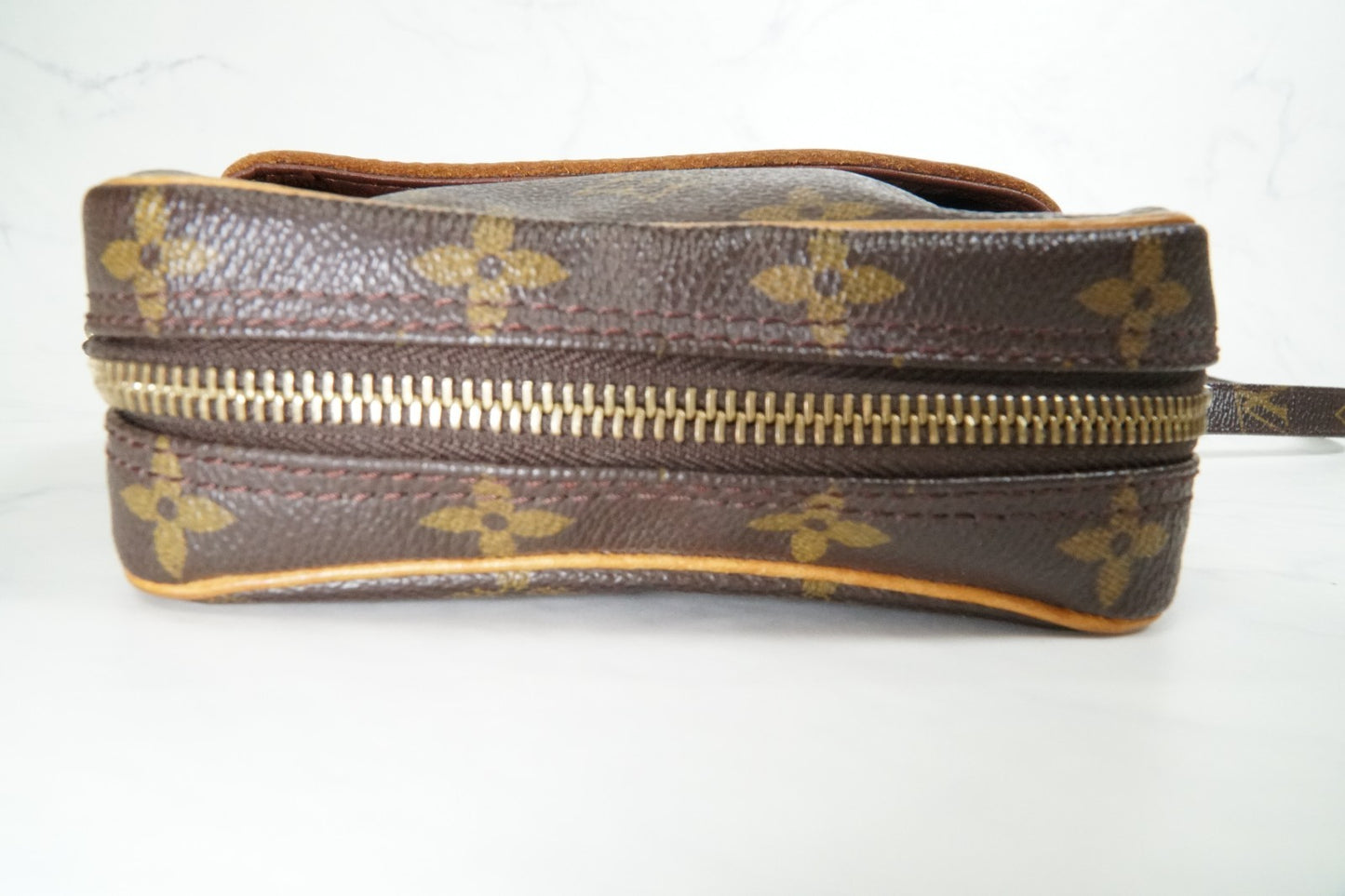 [Good] Louis Vuitton Monogram Danube Shoulder Bag M45266 Brown Vintage Crossbody