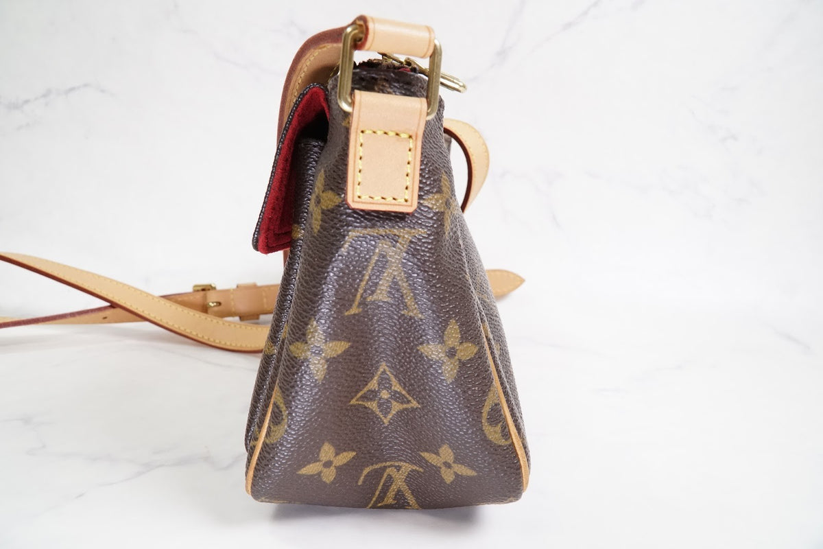 [Rank AB] LOUIS VUITTON Monogram Viva Cite PM Shoulder Bag M51165 Brown Leather