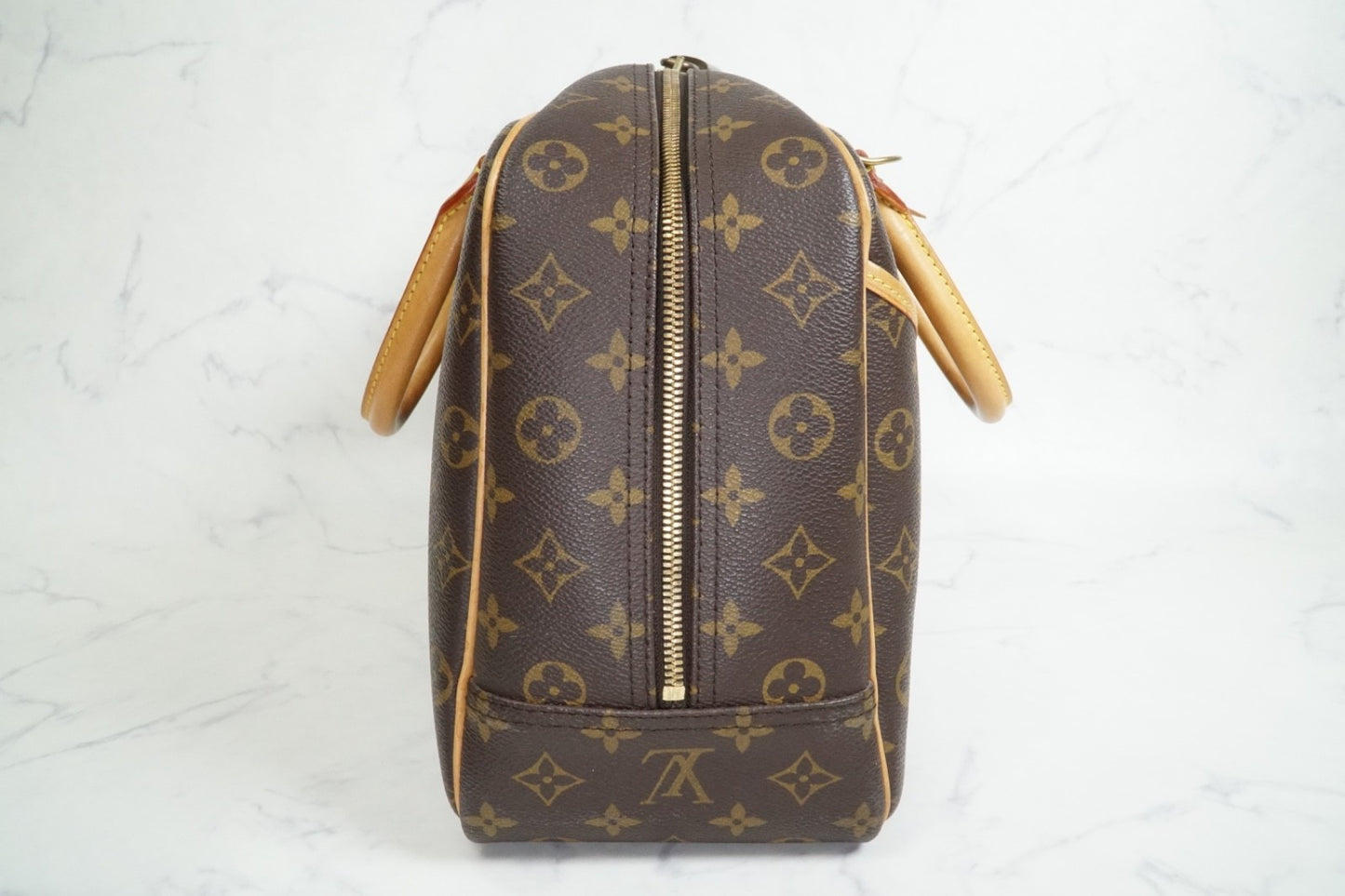 [AB Good] Louis Vuitton Monogram Deauville Bowling Vanity Handbag M47270 Auth