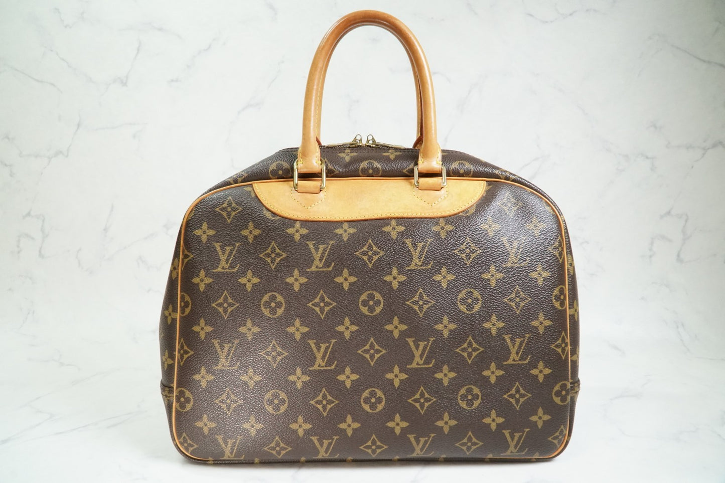 [Rank AB] Louis Vuitton Deauville M47270 Monogram Canvas Handbag Vintage Auth
