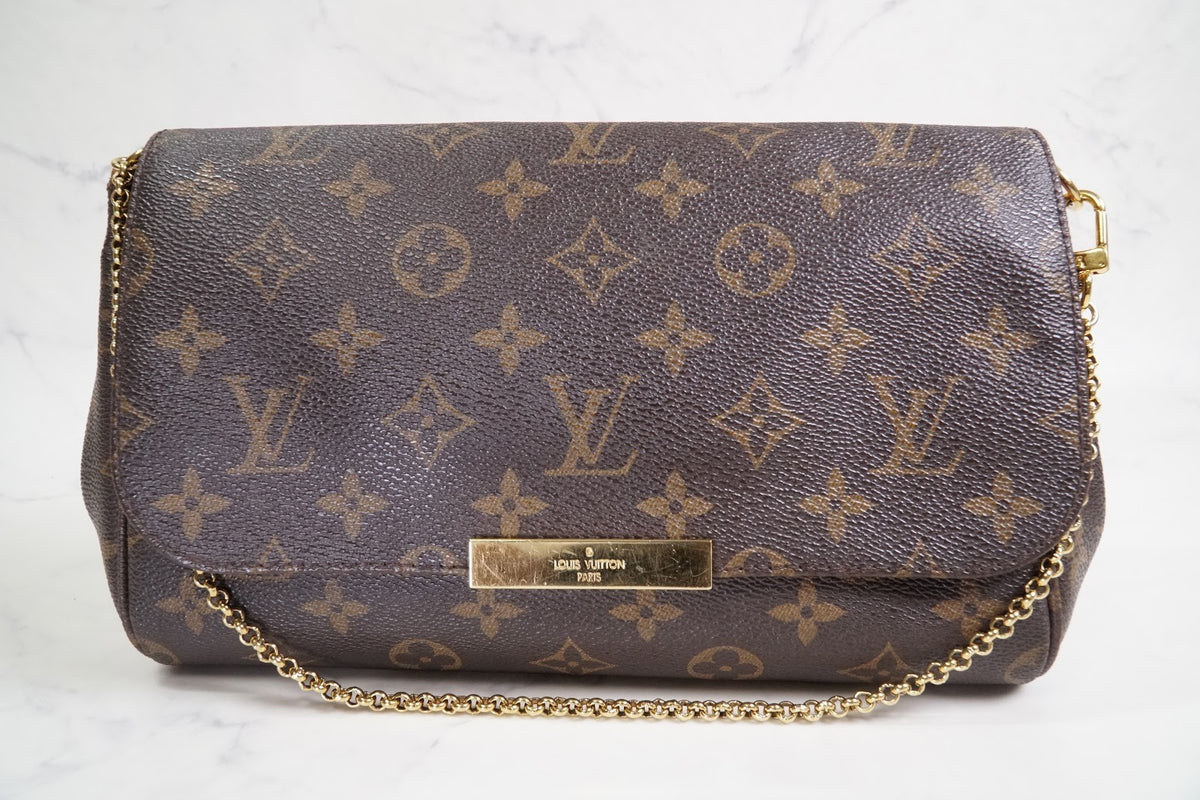 [Very Good] LOUIS VUITTON Monogram Favorite MM M40718 Shoulder Bag Purse w/Chain
