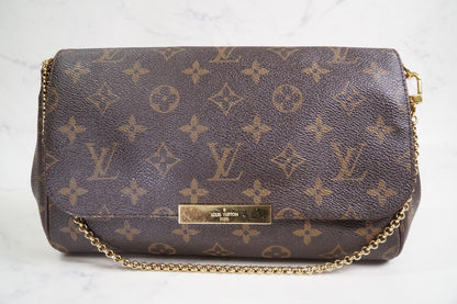 [Very Good] LOUIS VUITTON Monogram Favorite MM M40718 Shoulder Bag Purse w/Chain
