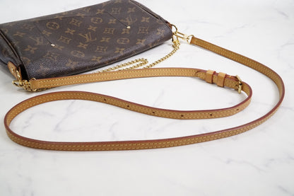 [Very Good] LOUIS VUITTON Monogram Favorite MM M40718 Shoulder Bag Purse w/Chain