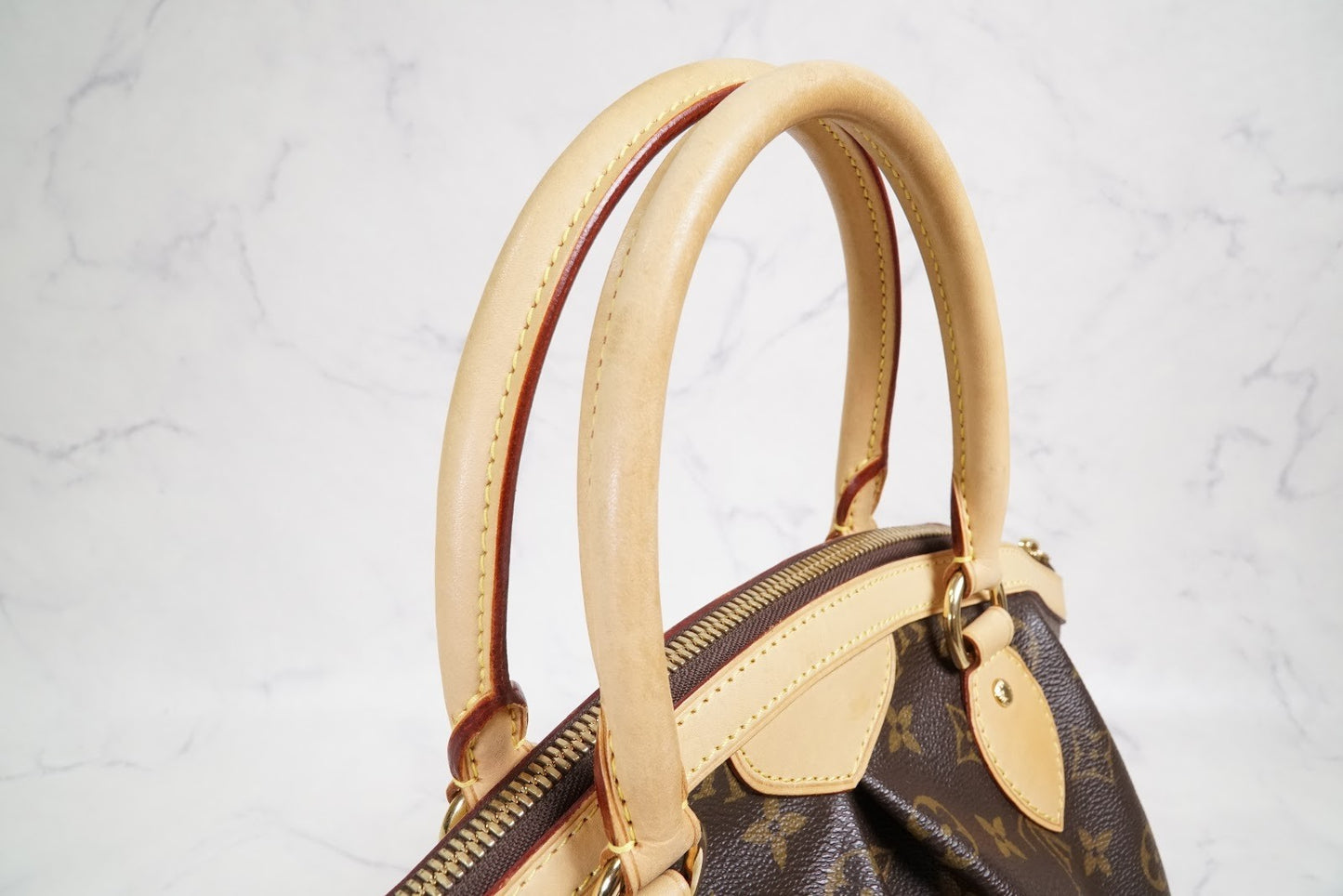 [EXCELLENT] LOUIS VUITTON Monogram Tivoli PM Tote Handbag Leather Brown M40143