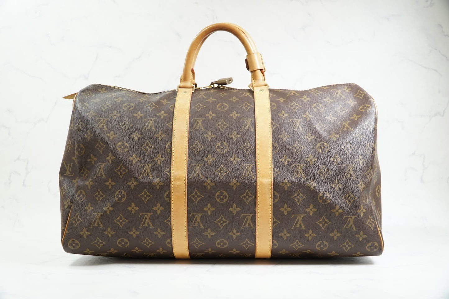 [Rank AB] Louis Vuitton Monogram Keepall 50 M41426 Boston Bag Travel Luggage
