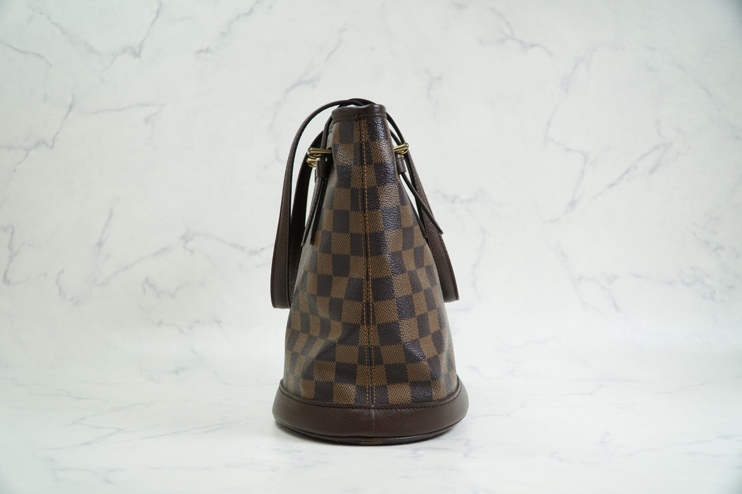 [Rank AB] Louis Vuitton Damier Ebene Marais PM N42240 Bucket Tote Bag Vintage