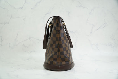 [Rank AB] Louis Vuitton Damier Ebene Marais PM N42240 Bucket Tote Bag Vintage