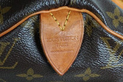 [AB] Louis Vuitton Speedy 30 Monogram Canvas Handbag Brown Purse M41108 Auth