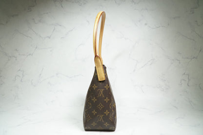[Good] Louis Vuitton Monogram Looping MM Shoulder Bag M51146 Brown Authentic