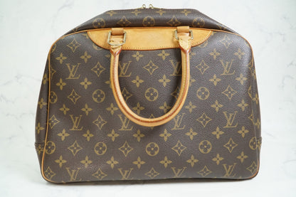 [Rank AB] Louis Vuitton Deauville M47270 Monogram Canvas Handbag Auth Vintage