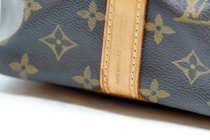[Good] LOUIS VUITTON Monogram Petit Noe Shoulder Bucket Bag Leather Brown AR0921