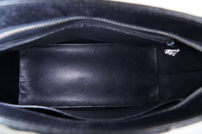 [Rank AB] CHANEL Medallion Tote Caviar Leather Black Silver HW w/ Box Dust Bag