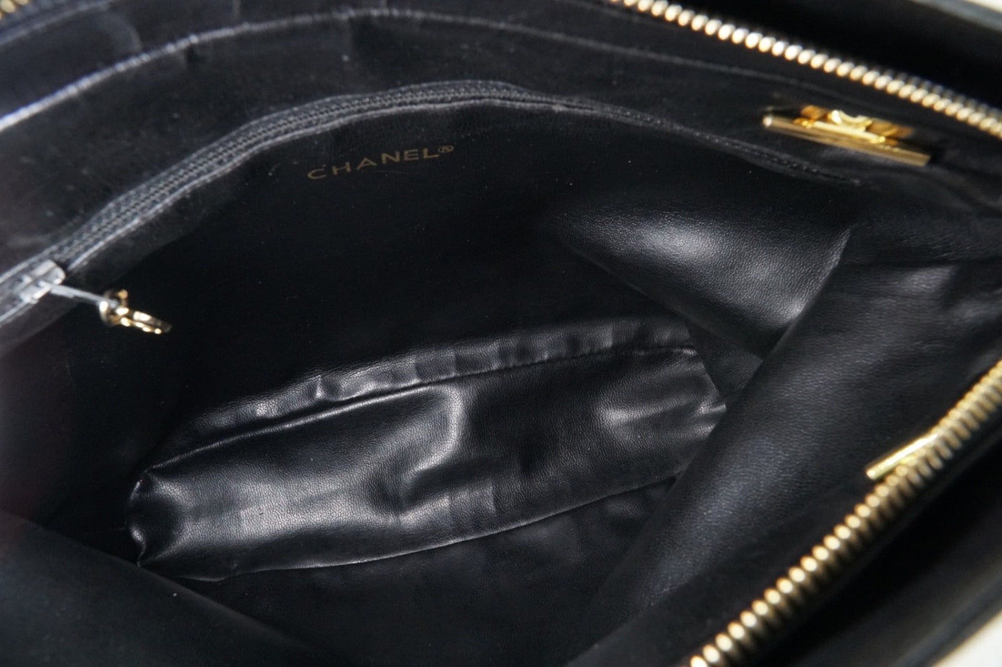 Chanel Matelasse Chain Shoulder Bag Fan Shape Black Leather GHW Vintage 1-Series