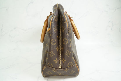 [Rank AB] Louis Vuitton Deauville M47270 Monogram Canvas Handbag Auth Vintage