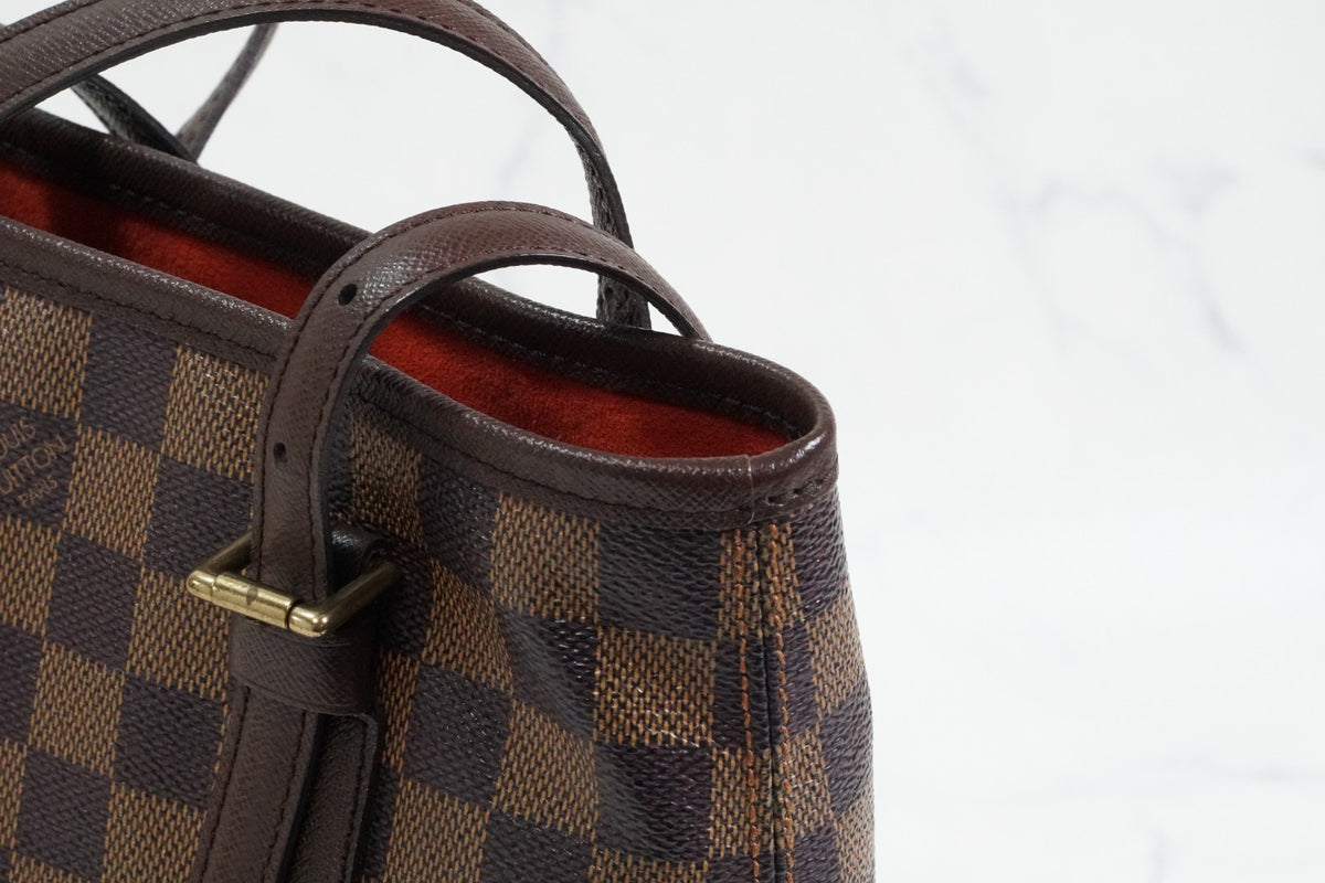 [Rank AB] Louis Vuitton Damier Ebene Marais PM N42240 Bucket Tote Bag Vintage