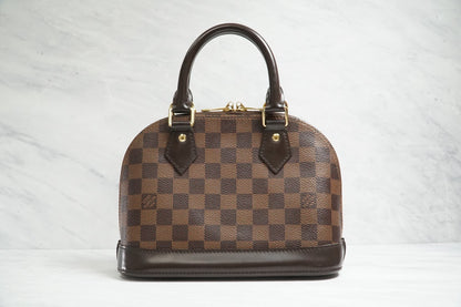 [Excellent] Louis Vuitton Damier Ebene Alma BB 2Way Handbag Shoulder Bag N41221