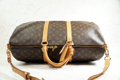 [Rank AB] LOUIS VUITTON Monogram Keepall Bandouliere 50 Travel Boston Bag M41416