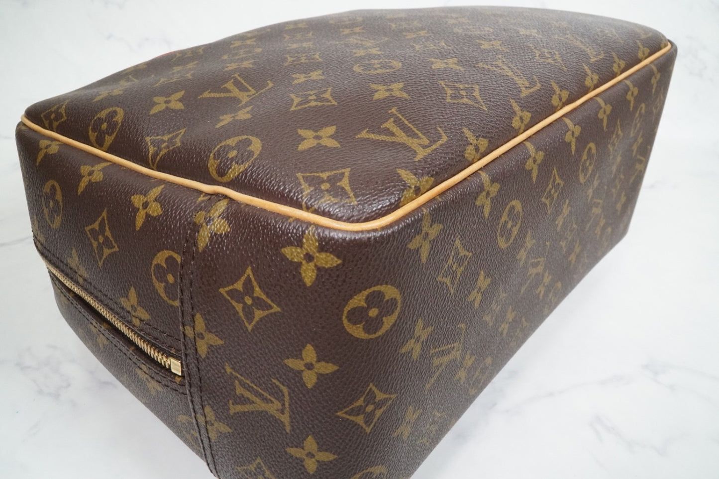 [AB Good] Louis Vuitton Monogram Deauville Bowling Vanity Handbag M47270 Auth