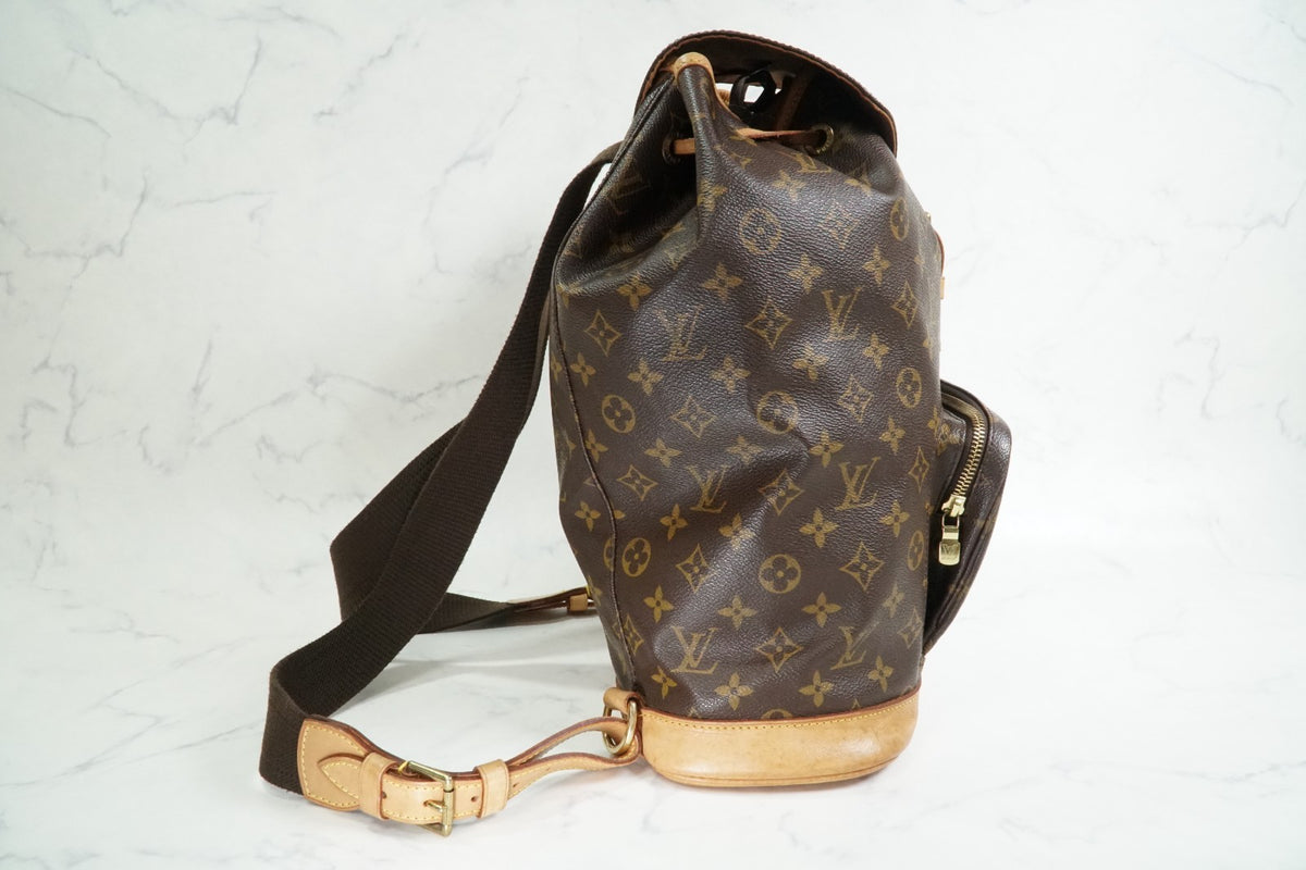 [Good] Louis Vuitton Monogram Montsouris GM Backpack Rucksack M51135 Vintage