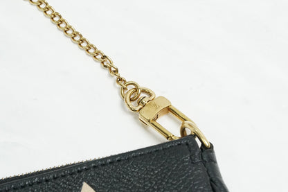 [Very Good] Louis Vuitton Empreinte Mini Pochette Accessoires Black Beige M80732