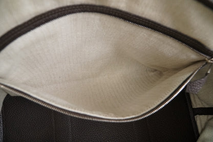 [EXCELLENT] HERMES Garden Party PM 36 Ebene Negonda Leather Tote Handbag T Stamp