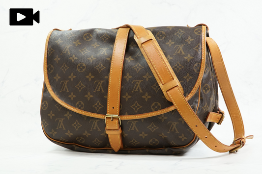 [Good] Louis Vuitton Monogram Saumur 35 Shoulder Bag M42254 Vintage Authentic