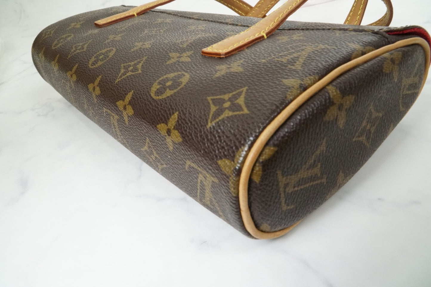 [AB Good] Louis Vuitton Monogram Sonatine Handbag M51902 Brown Canvas Authentic